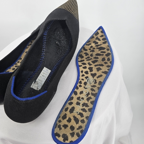 Rothy's Pointed Toe Flats | Black & Gold | Size 11 - Picture 9 of 10